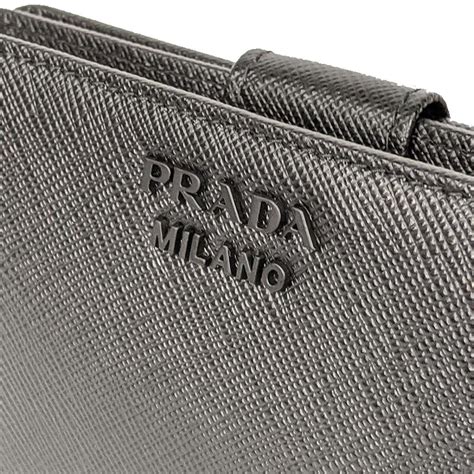 prada compact wallet saffiano mare|prada saffiano tote small.